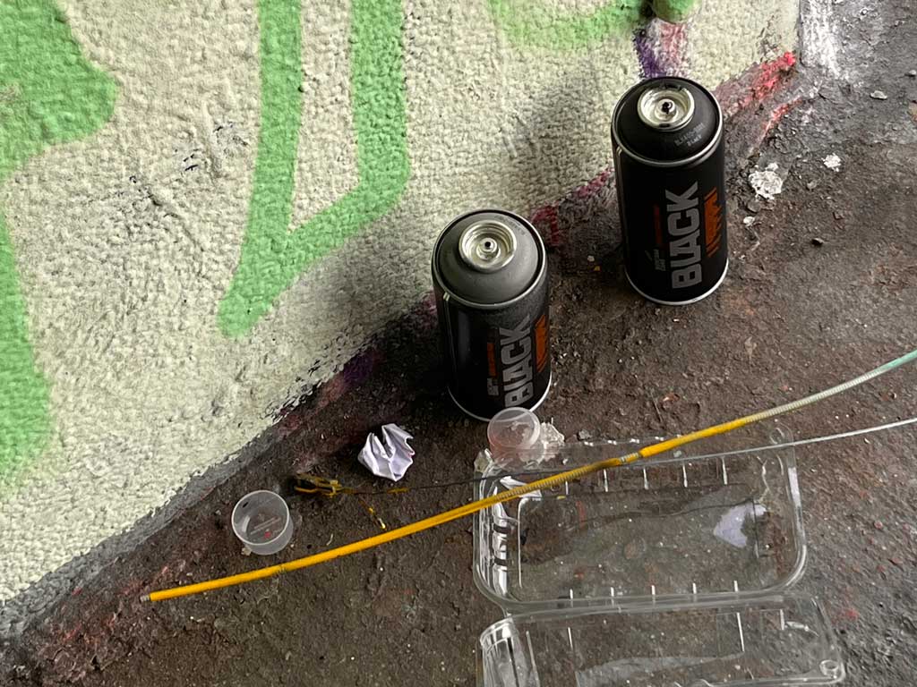 Sprühdosenmüll am Ratswegkreisel