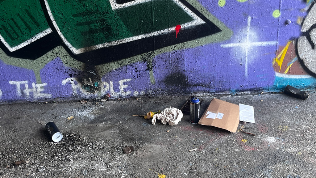 Sprühdosenmüll am Ratswegkreisel