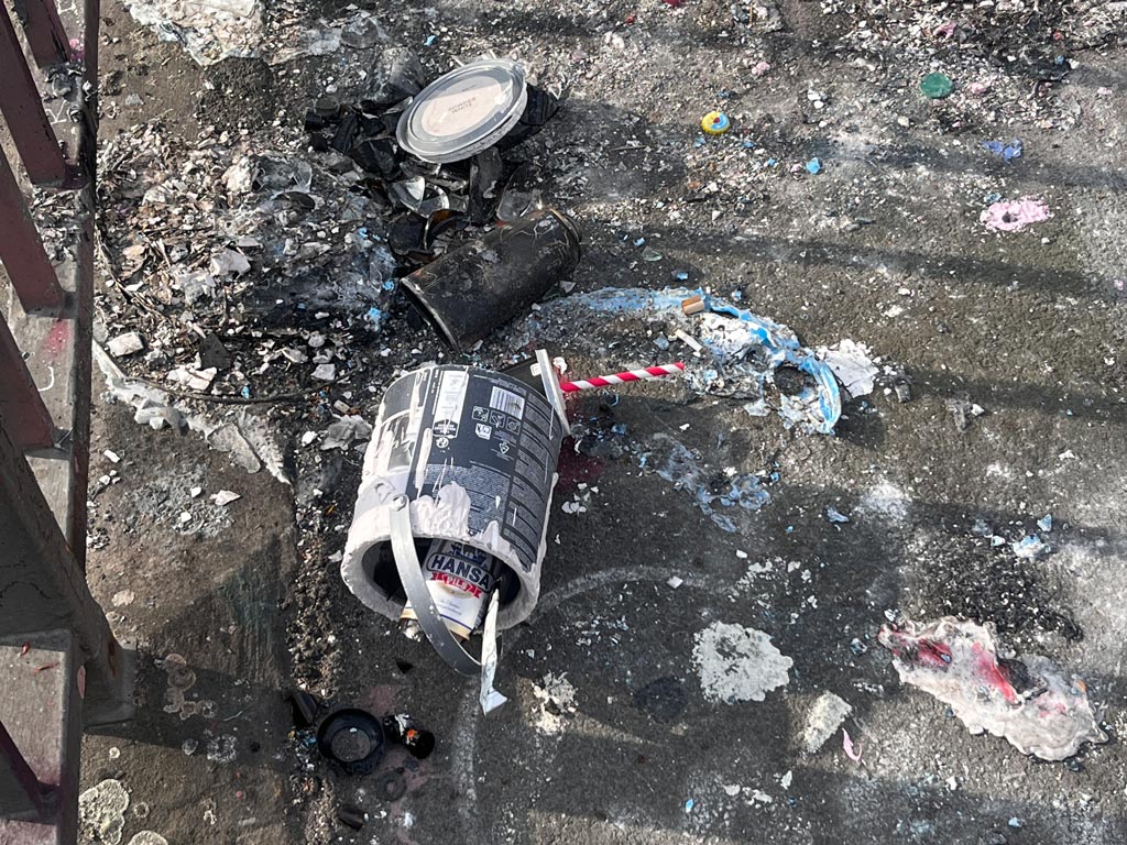Sprühdosenmüll am Ratswegkreisel