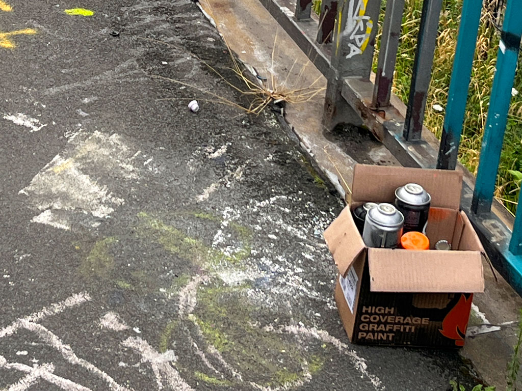 Sprühdosenmüll am Ratswegkreisel