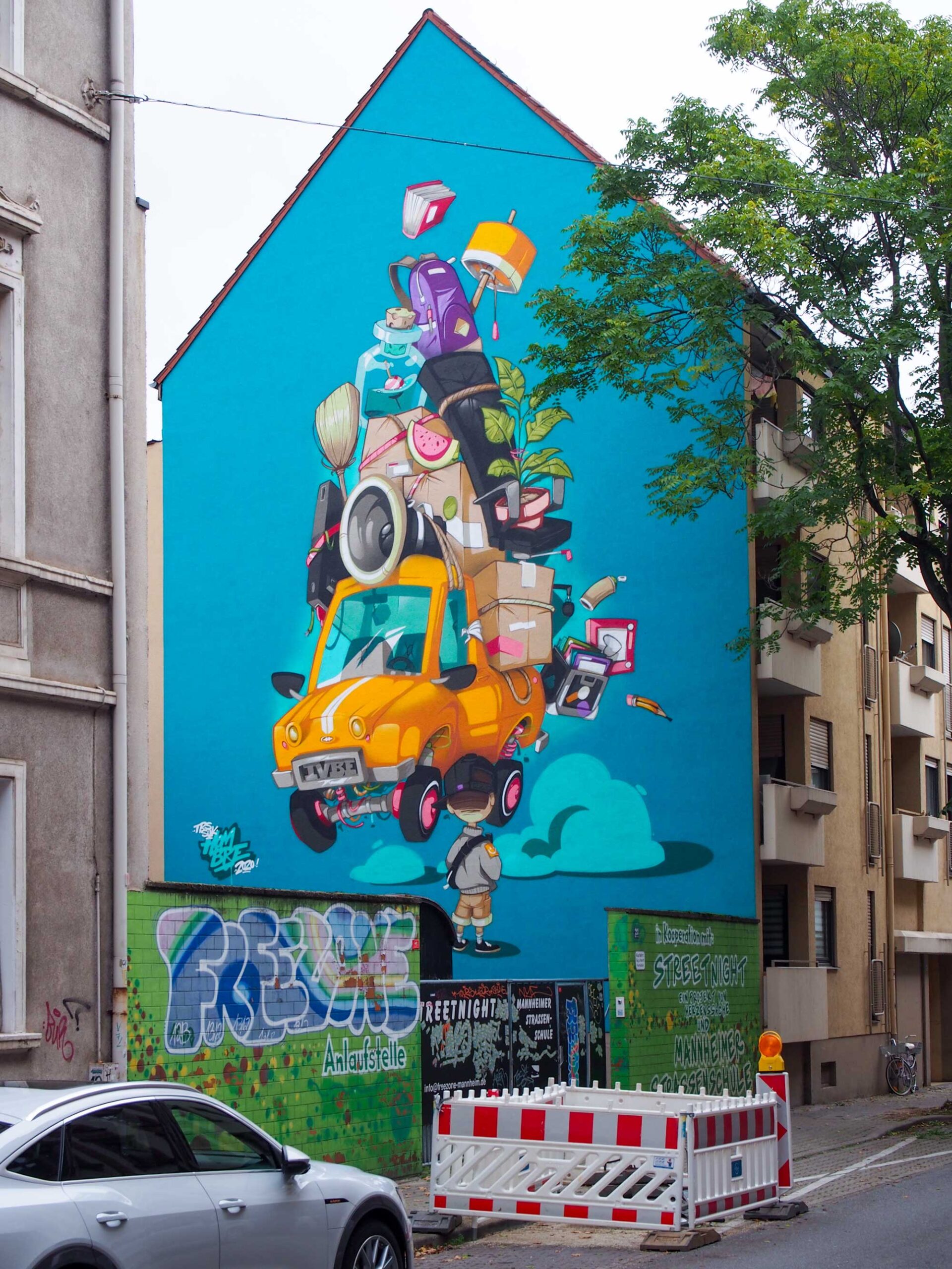 Stadt Wand Kunst – Mural in Mannheim von Hombre SUK
