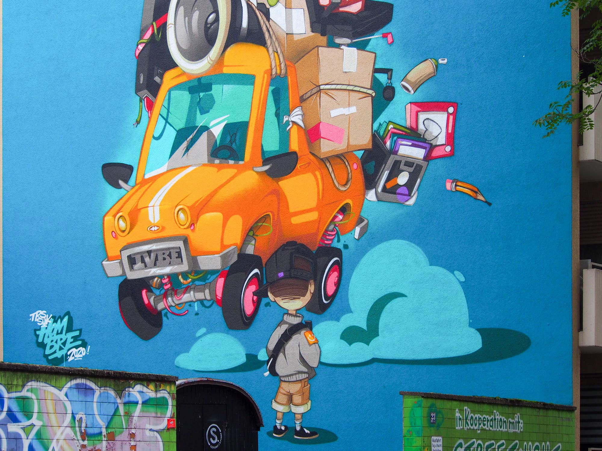 Stadt Wand Kunst – Mural in Mannheim von Hombre SUK