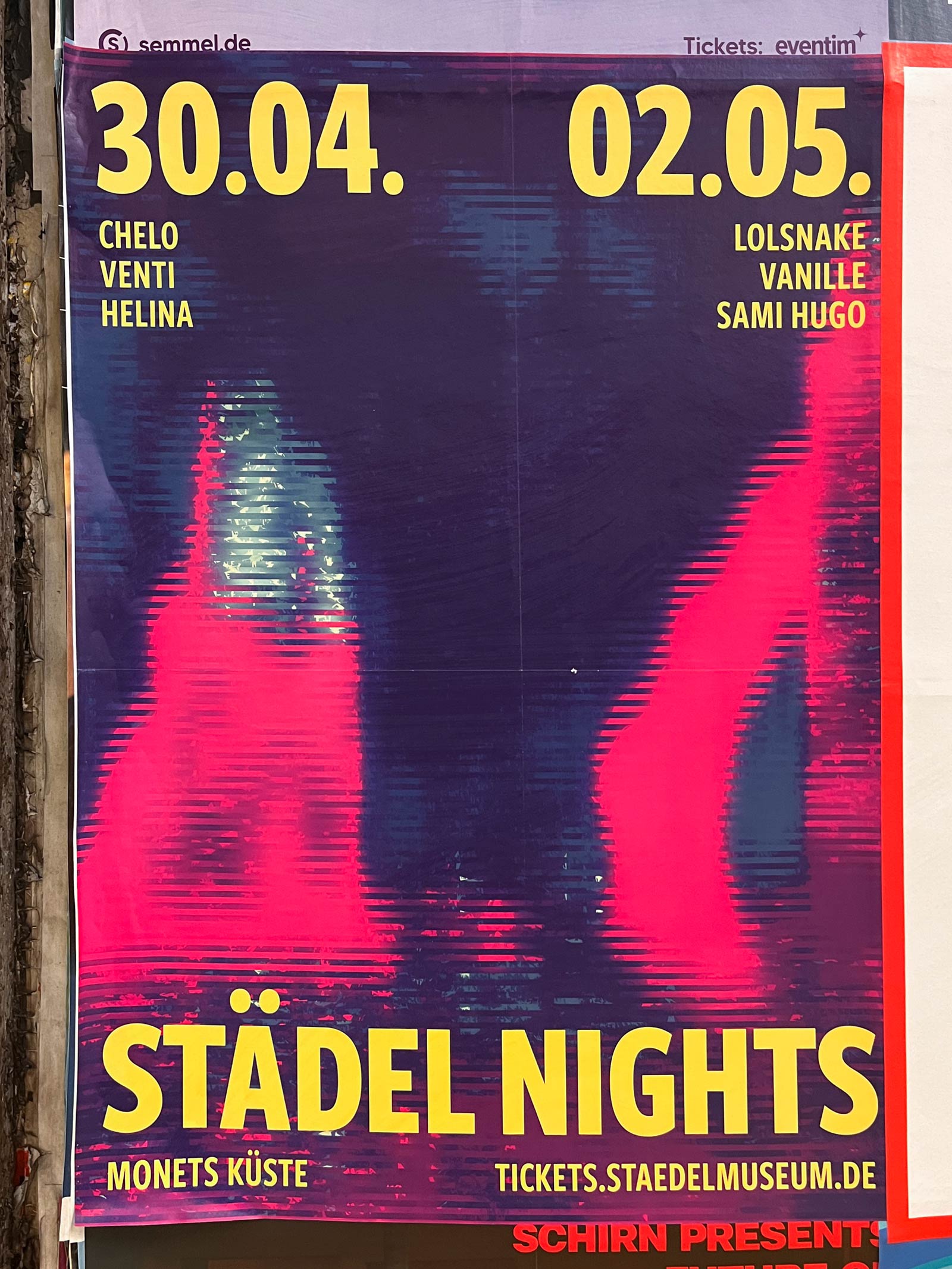 Plakat Design / Gestaltung in Frankfurt: Städel Museum – Städel Nights. Monets Küste