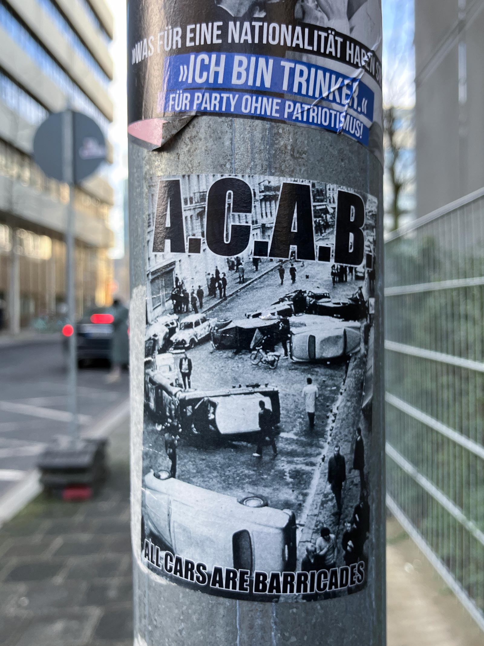 Sticker Art – All Cars Are Barricades