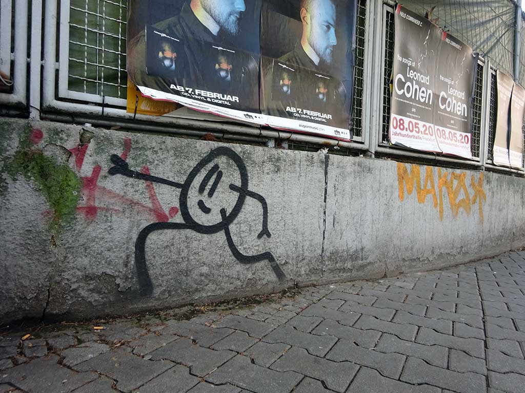 Frankfurt Streetart - Smiley-Strichmännchen