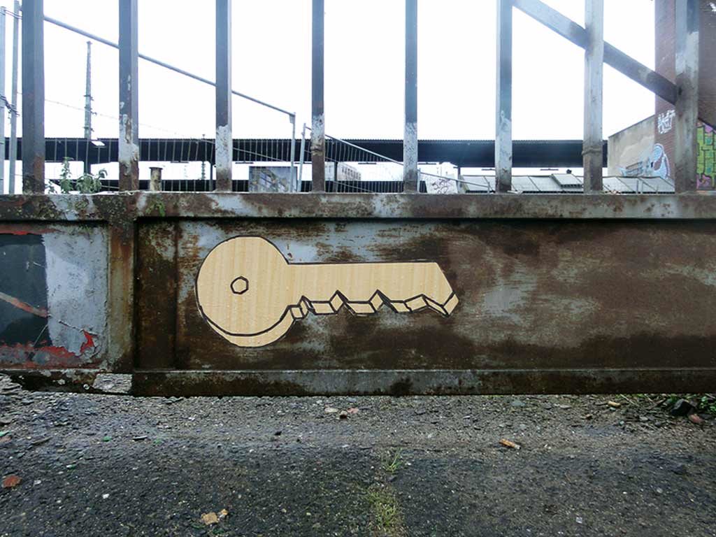 Schlüssel-Motive in der Streetart