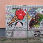 Streetart in Frankfurt von Kaya Mattiuzzo, Filthy Freak, El Cono De und Tiny Hands Big Heart