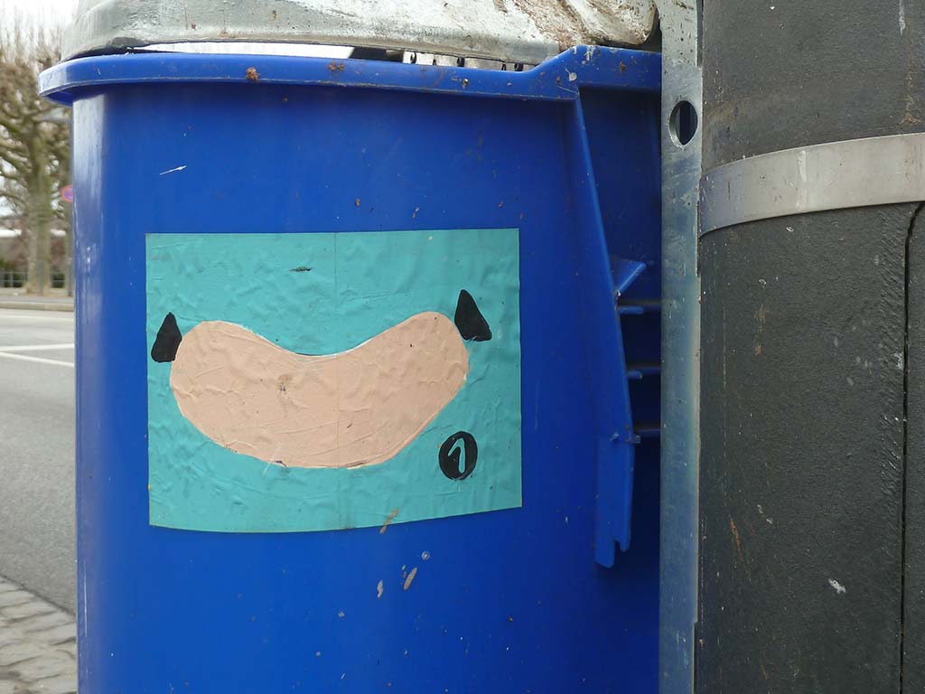 Streetart mit der Wurst