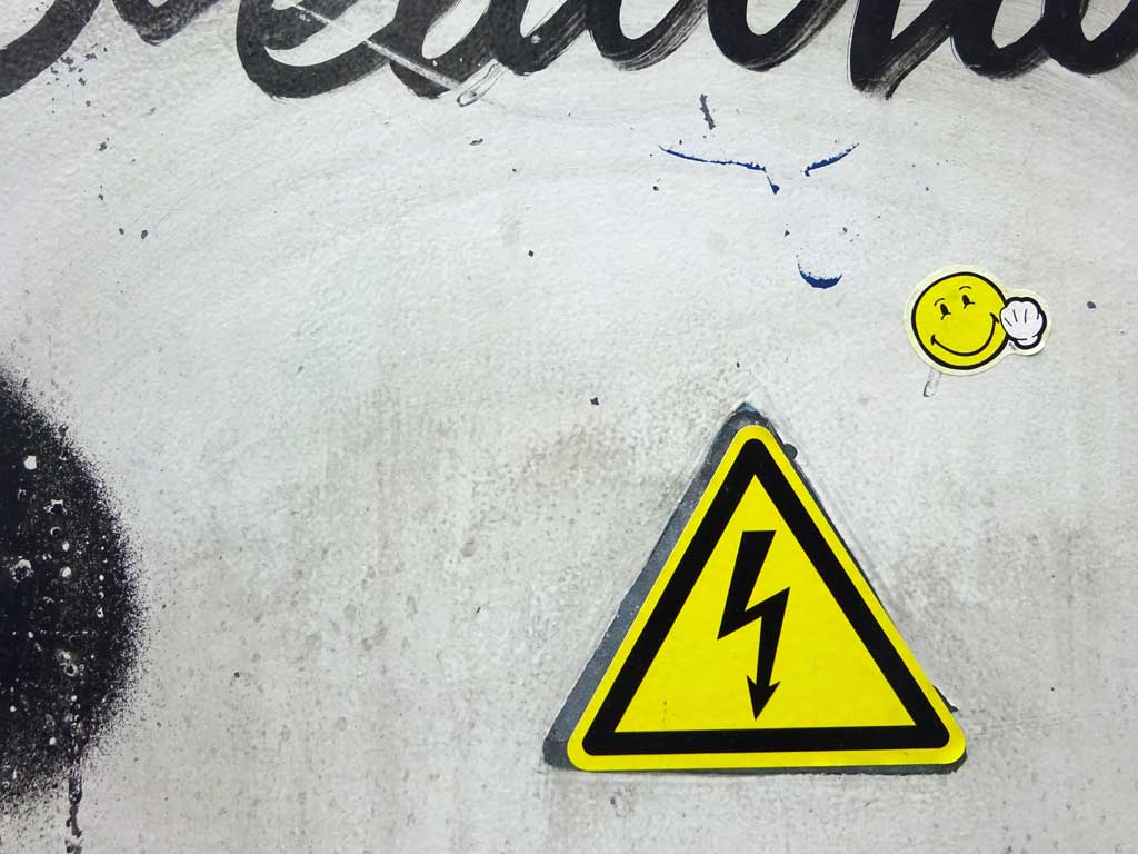 Smiley mit Faust in Frankfurt