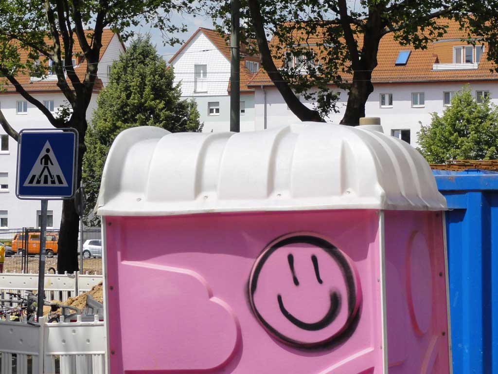 WC-Smiley in Frankfurt