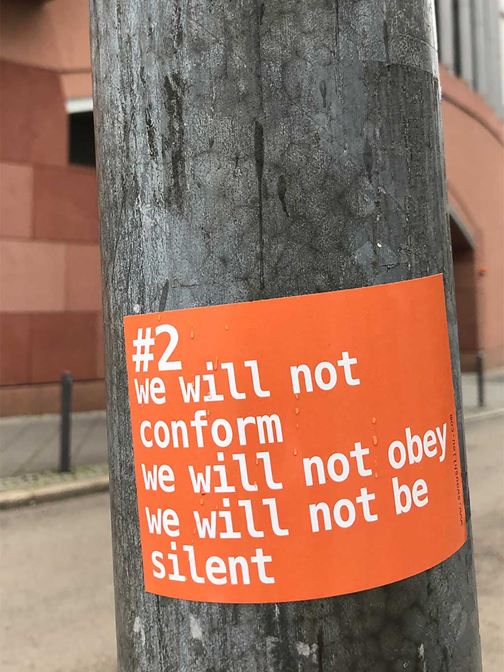 Swoosh LIeu - #2 We will not conform. We will not obey. We will not be silent