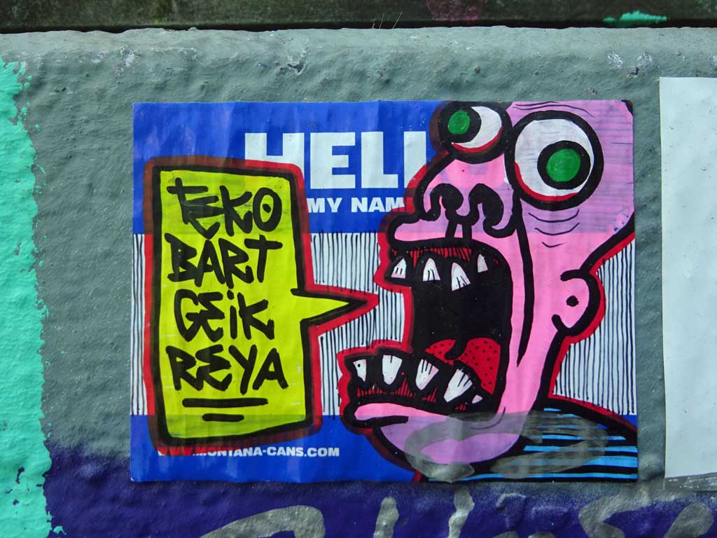 Sticker-Art rund um den Brückenkopf Mainz-Kastel