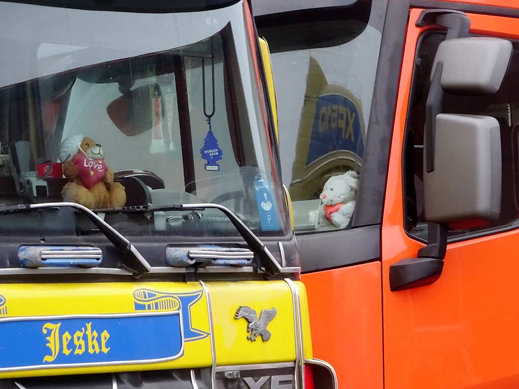 Kuscheltiere in Trucks
