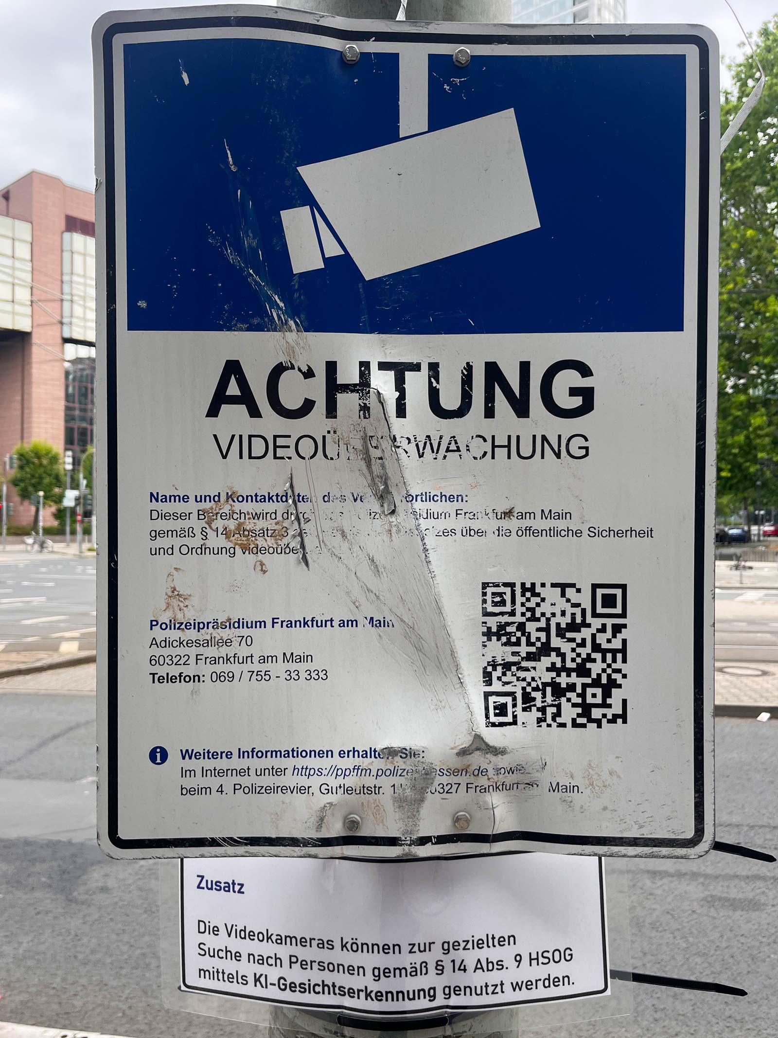 Überwachungskamera in Frankfurt jetzt auch mit KI