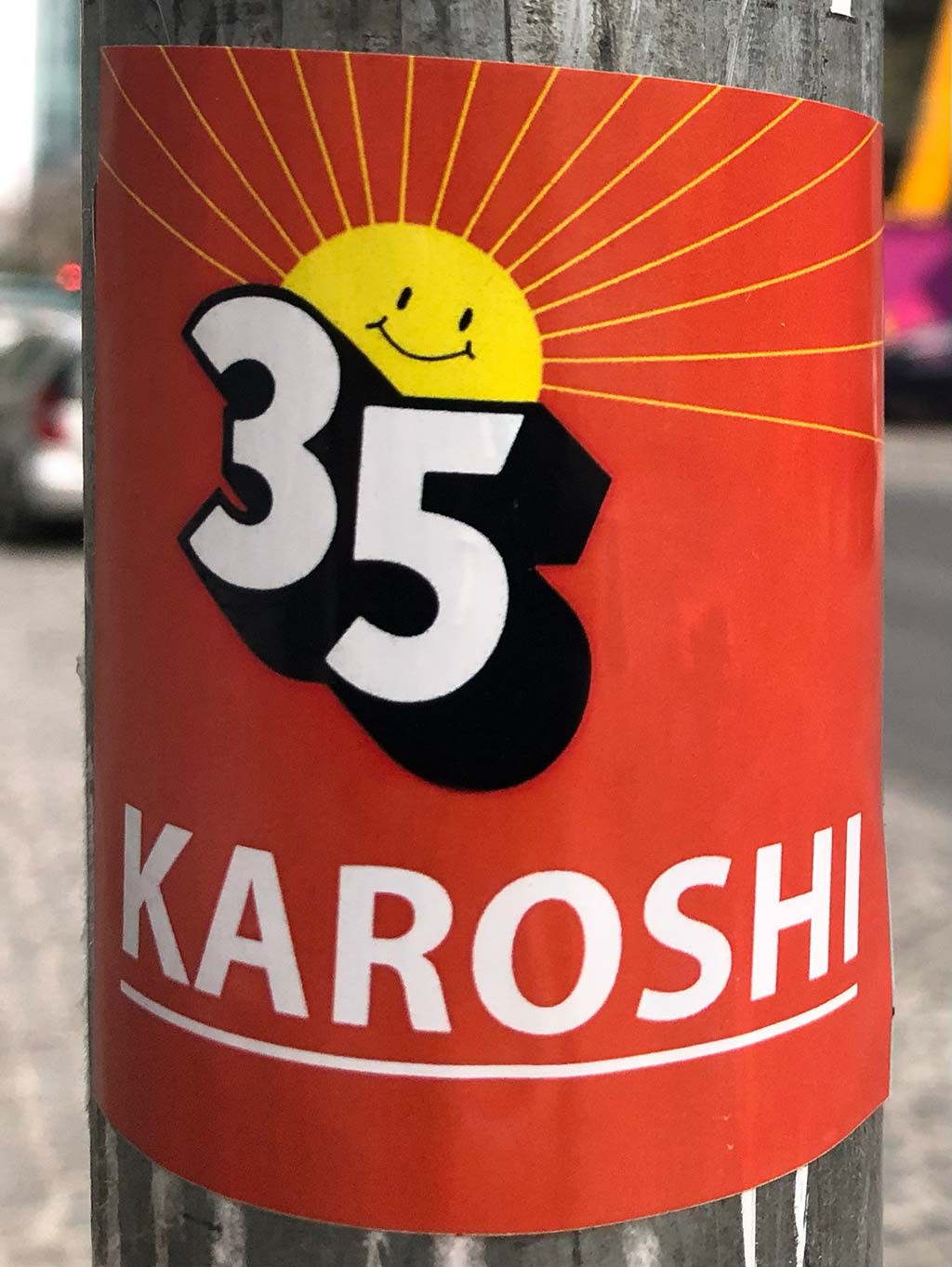 Umgestaltete Logos: Karoshi statt 35-Stunden-Woche