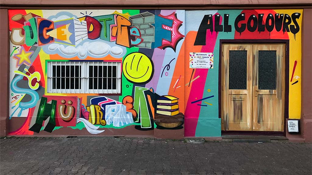 Urban Art Frankfurt - »All Colours«-Mural an der Schüler Galerie in Bockenheim