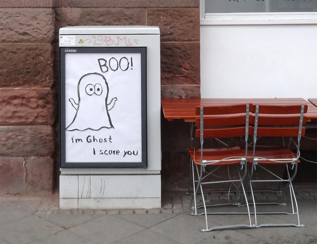 Urban Art Frankfurt - BOO! I'm Ghost I scare you