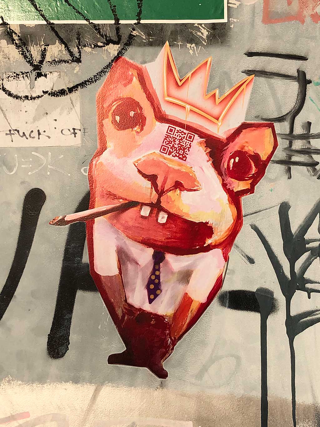 Urban Art Frankfurt - Hamster mit Krone