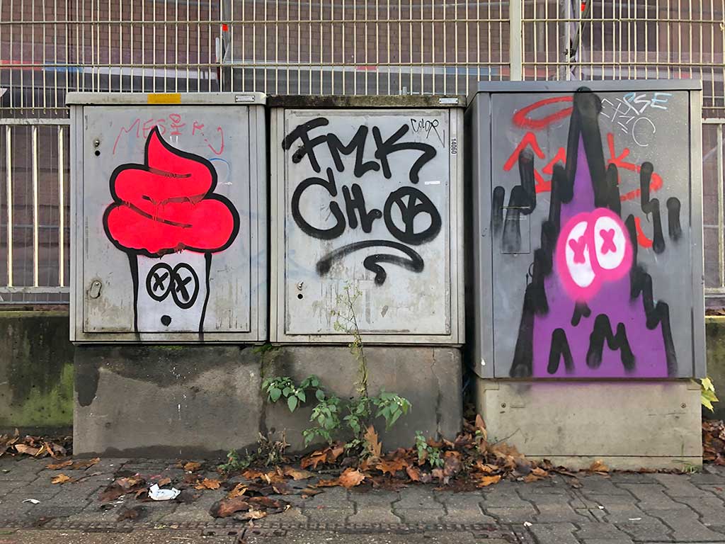 Urban Art Frankfurt - Cartoon-Style auf Stromkästen
