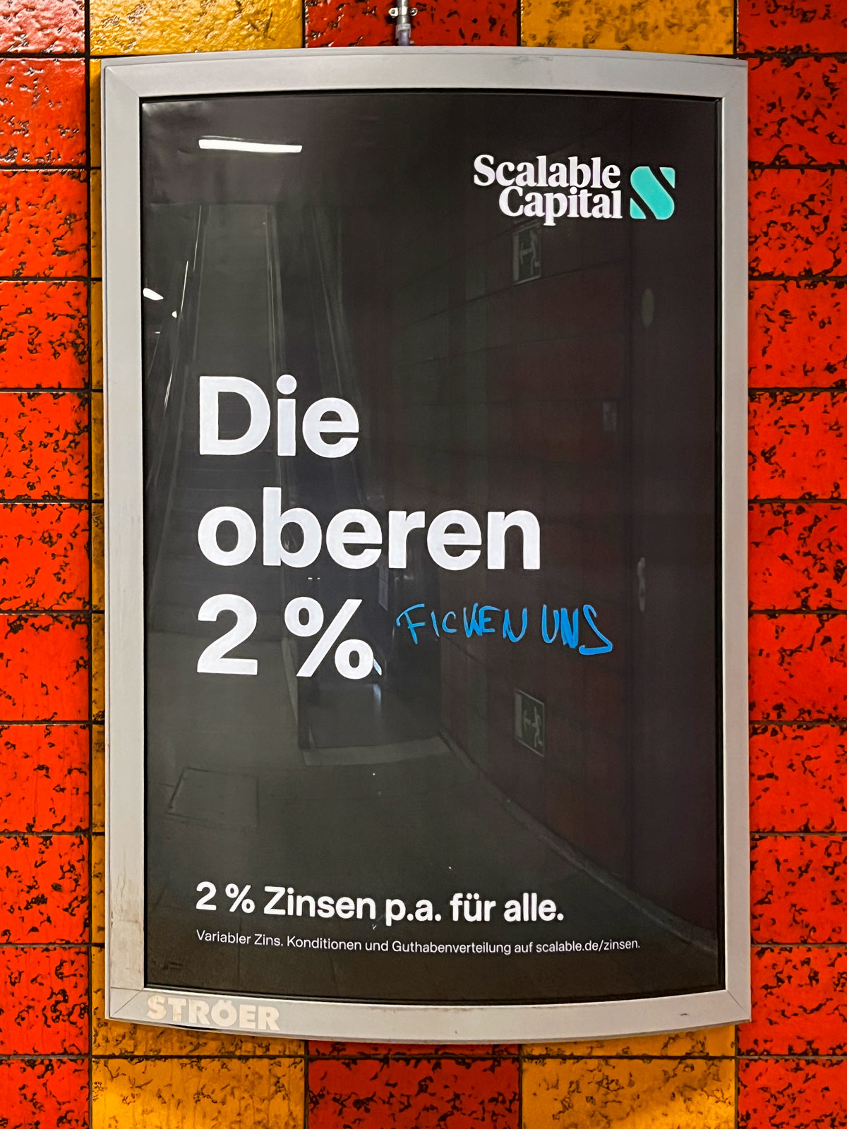 Urban Art Frankfurt - Die oberen 2 % ficken uns