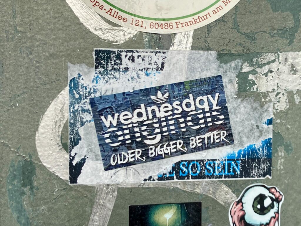 Wednesday Originals - Adidas Rebranding Logo Aufkleber