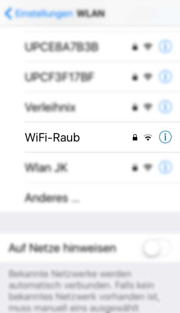WLAN-Name in Frankfurt - WiFi-Raub