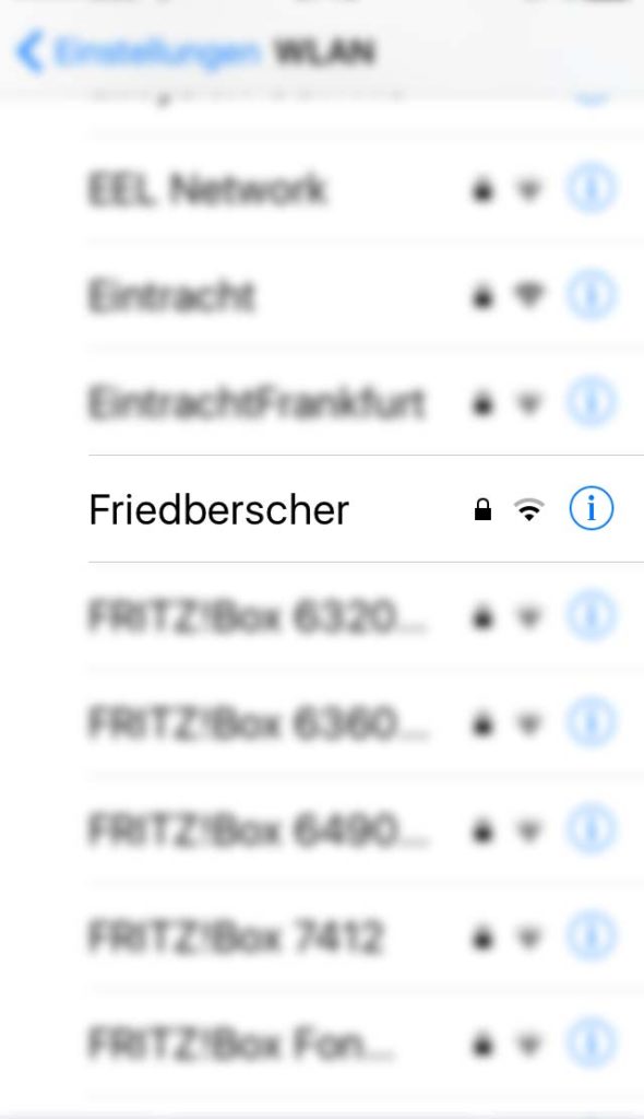 WLAN-Namen in Frankfurt - Friedberscher