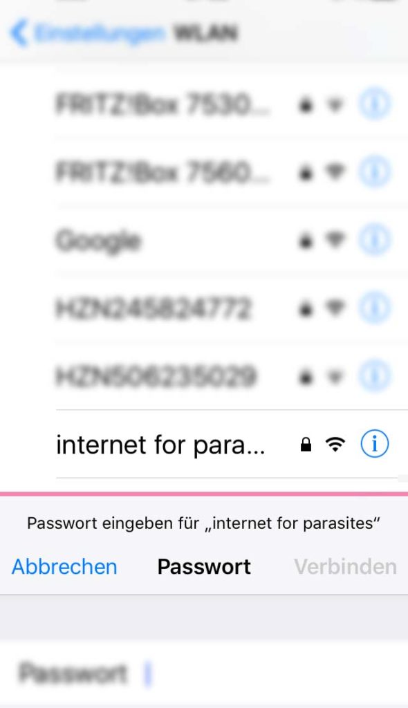 WLAN-Namen in Frankfurt - Internet for parasites