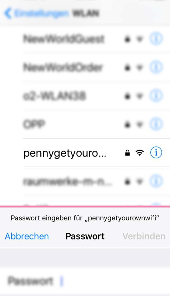 WLAN-Namen in Frankfurt - Penny get your own WiFi