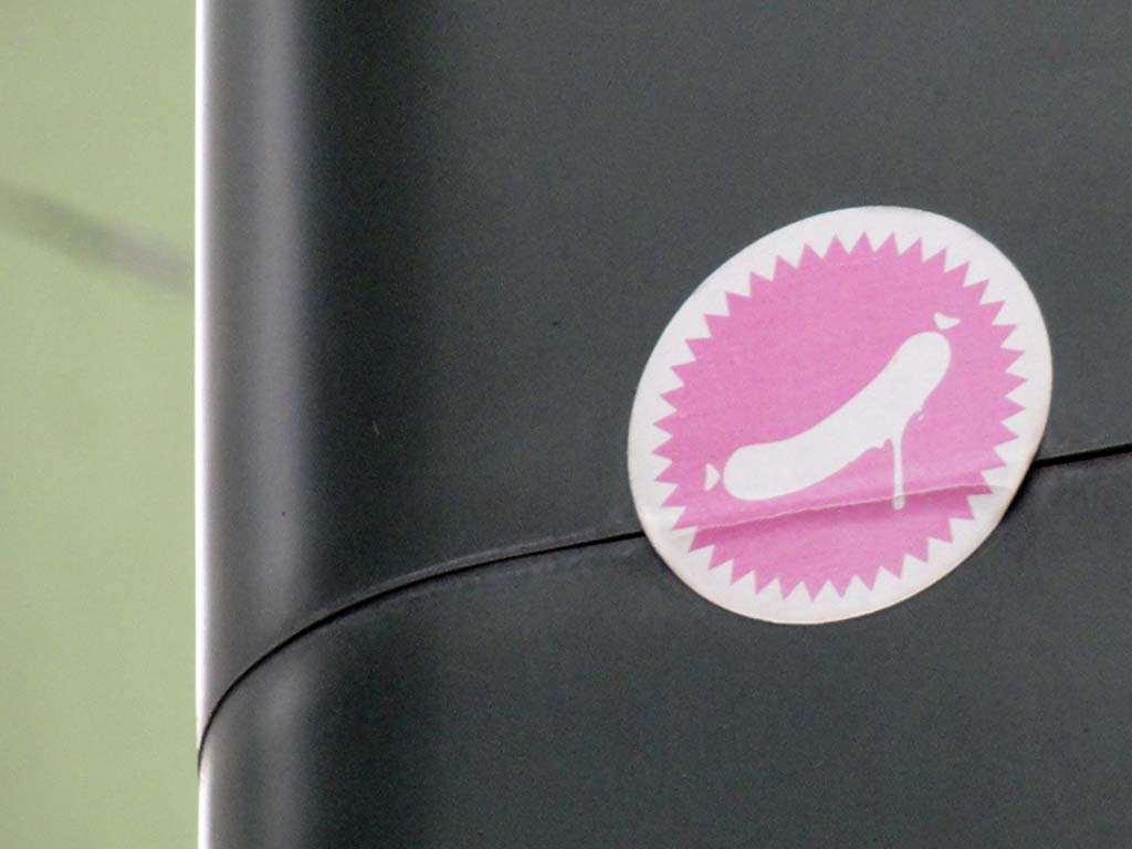 Streetart mit der Wurst