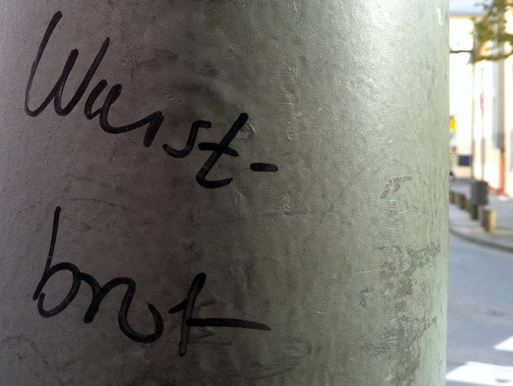 Streetart mit dem Wurstbrot